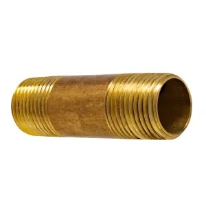 1-1/2" x 1/2" MIP Red Brass Nipple, Lead Free