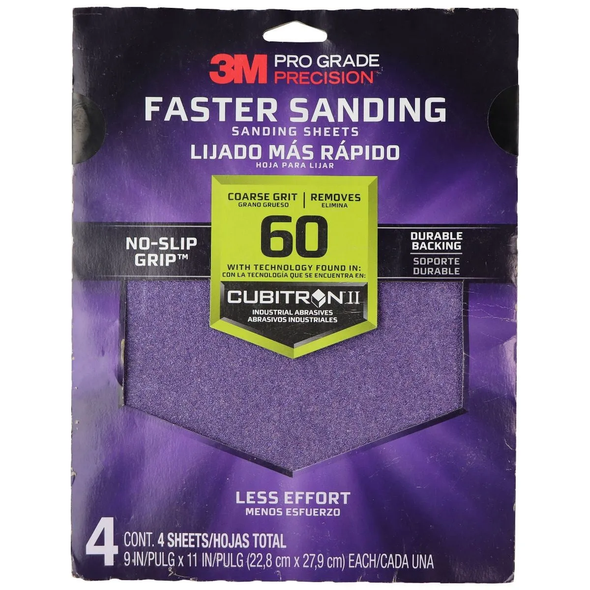 3M SandBlaster (11 x 9 inch) 60 Grit Coarse Ceramic Sanding Sheet (4-Pack)