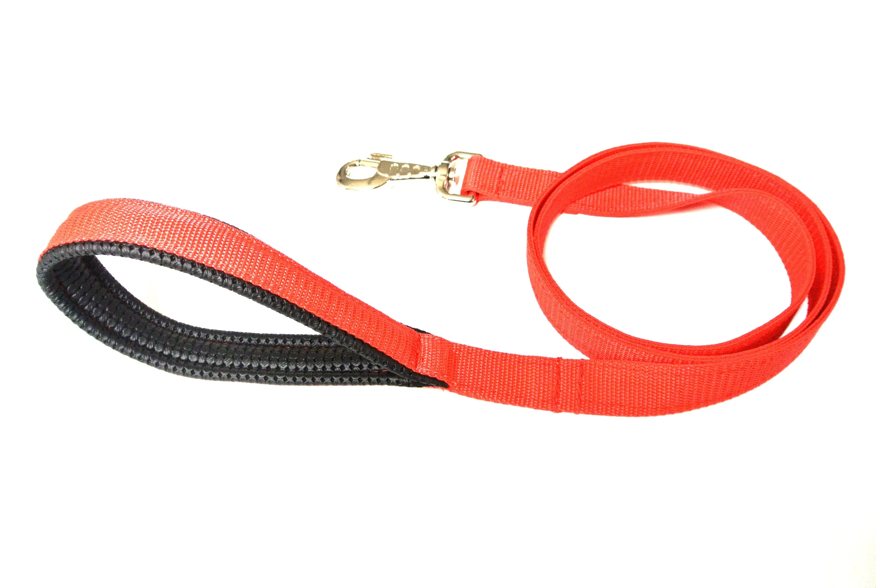 76" Short Close Control Dog Leads With Padded Handle In Various Colours 25mm Webbing