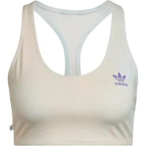 Adidas Women's Allover Print Bra Top - Almost Blue / Hazy Orange