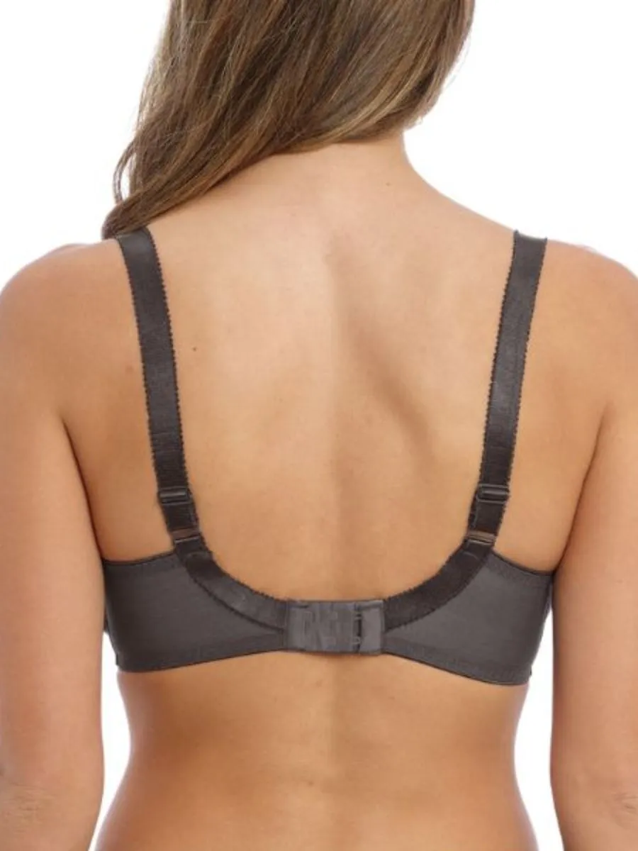 Adrienne Side Support Bra - Charcoal Bloom