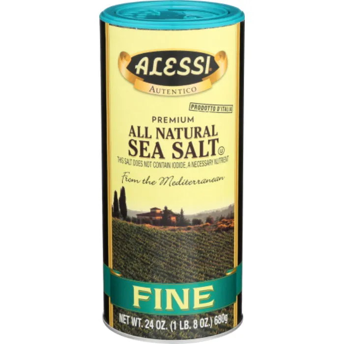 Alessi - Fine Sea Salt, 24 Oz - Pack of 6