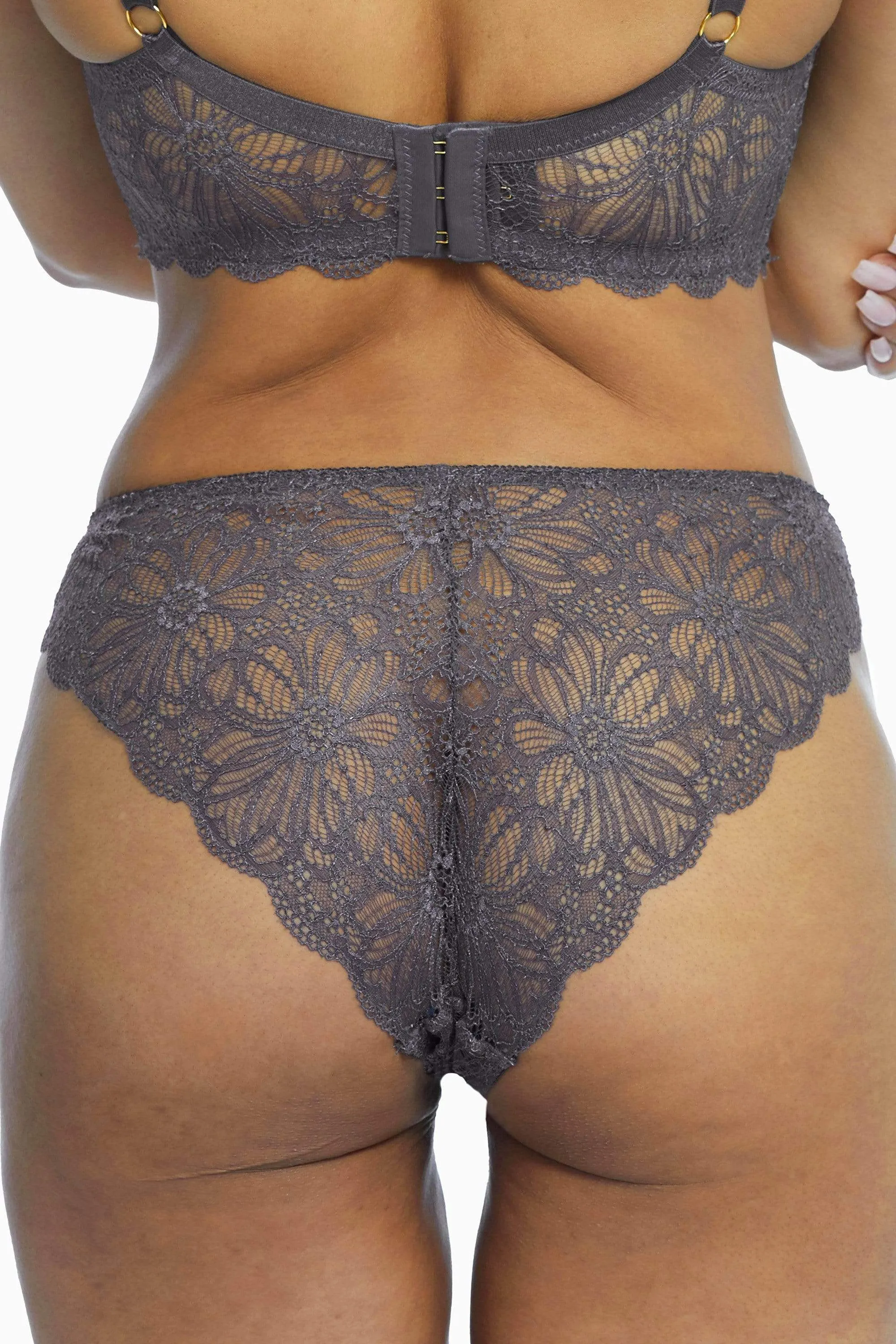 Ariana Steel Grey Everyday Lace Brief