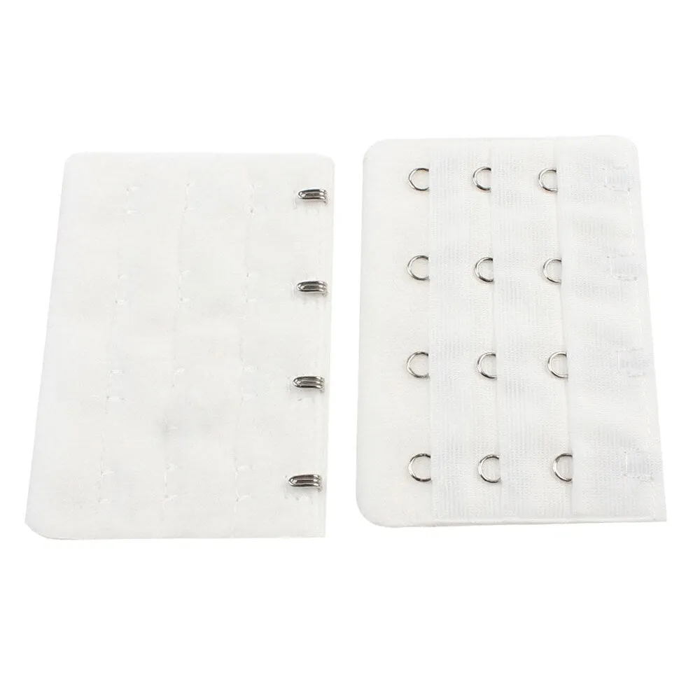 Braza Bra Back Extenders 4 Hook, White