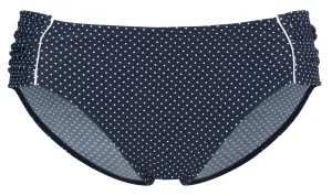 Britt Navy Spot Gathered Bikini Brief - Panache Swim