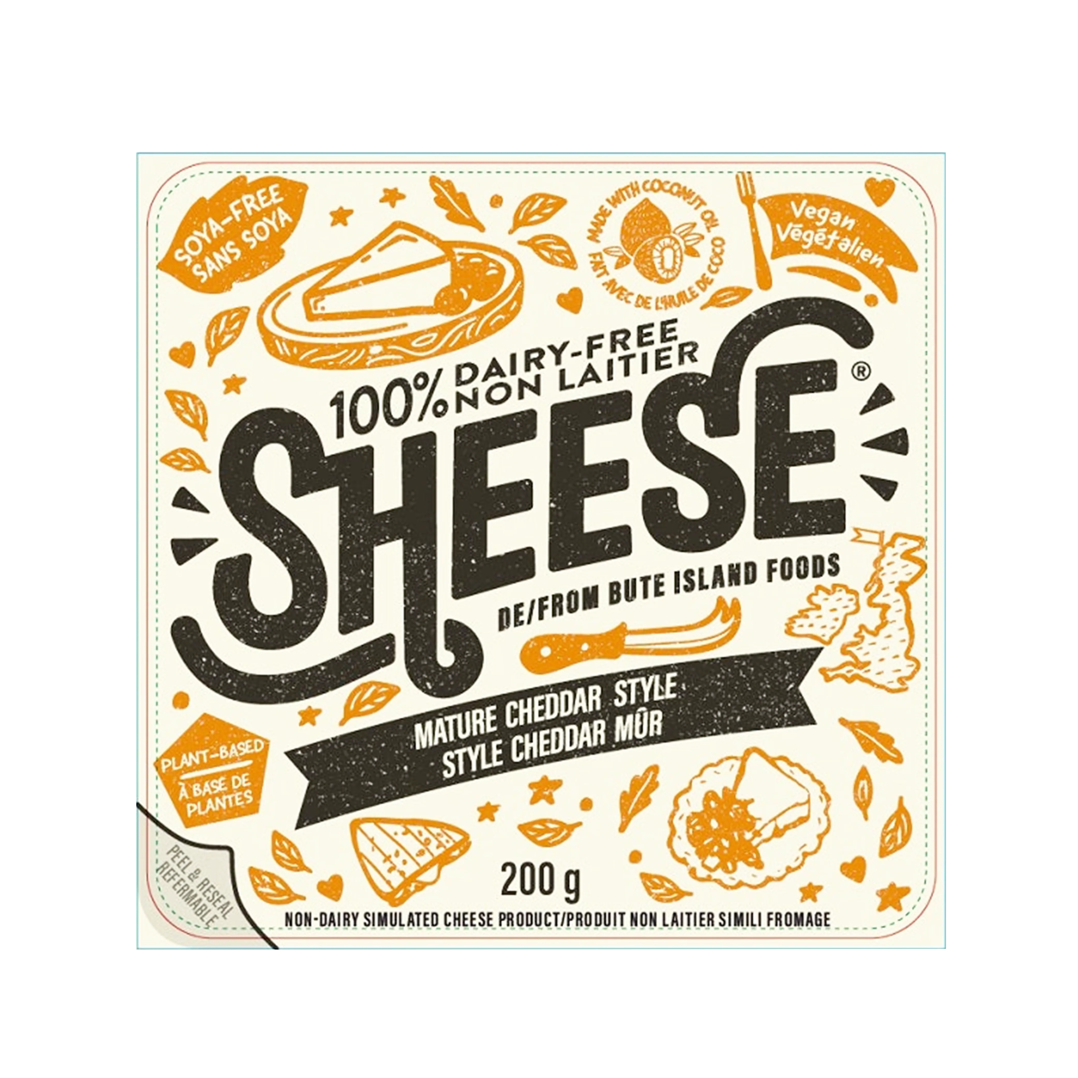 BUTE ISLAND FOODS Mature Cheddar Style 200g