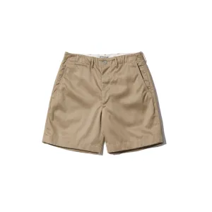 Buzz Rickson Cotton Twill Shorts Beige