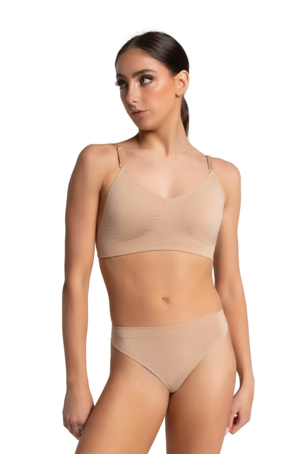 CAPEZIO 3683 SEAMLESS CLEAR BACK BRA