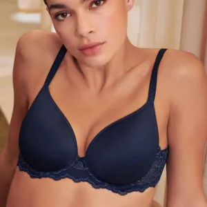 Caresse 3D Plunge Bra in Ink Blue