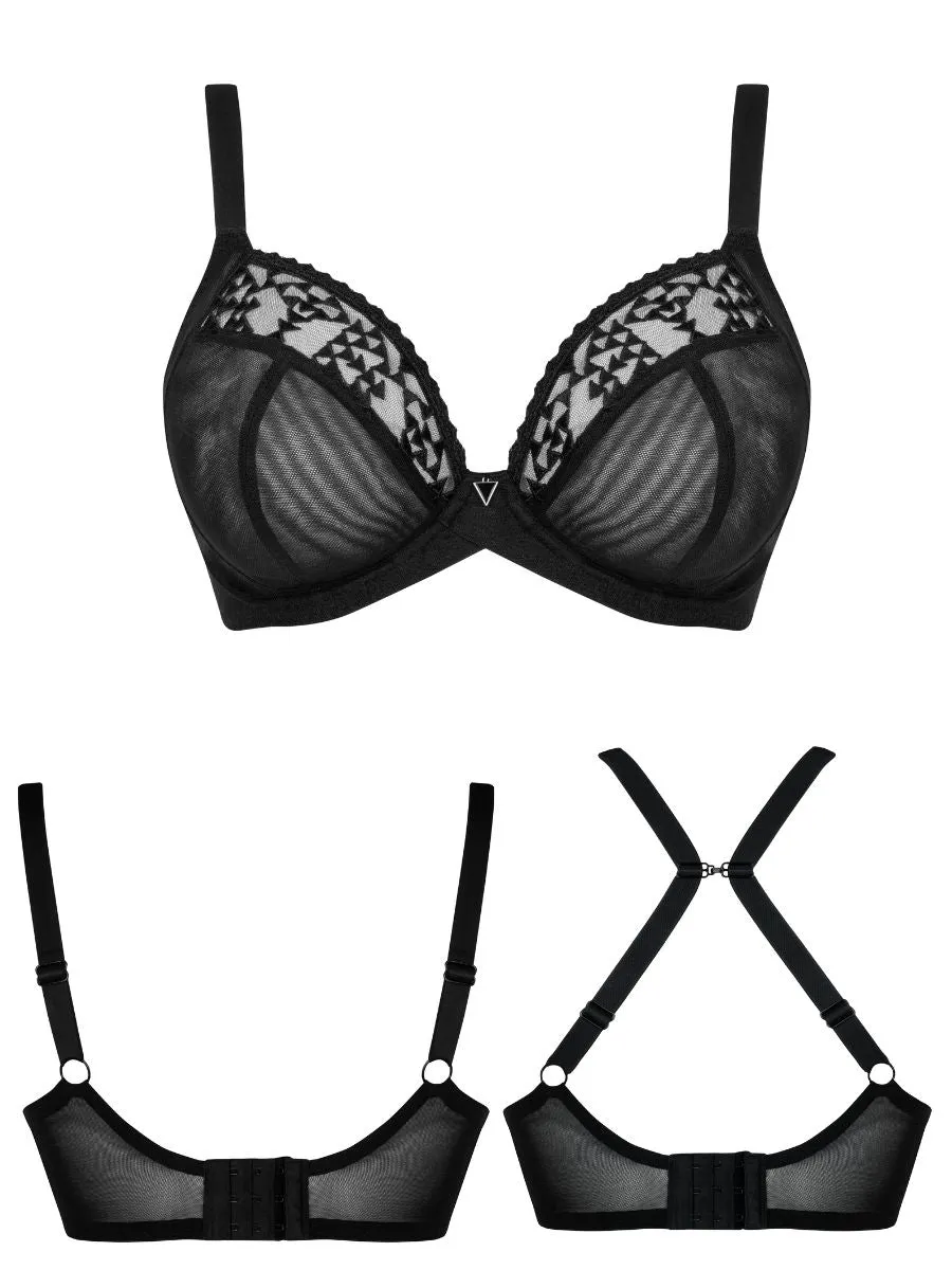 Centre Stage Full Plunge Bra - Black