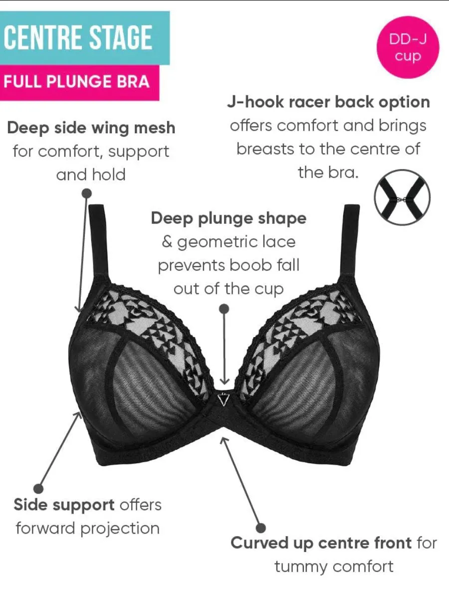 Centre Stage Full Plunge Bra - Black