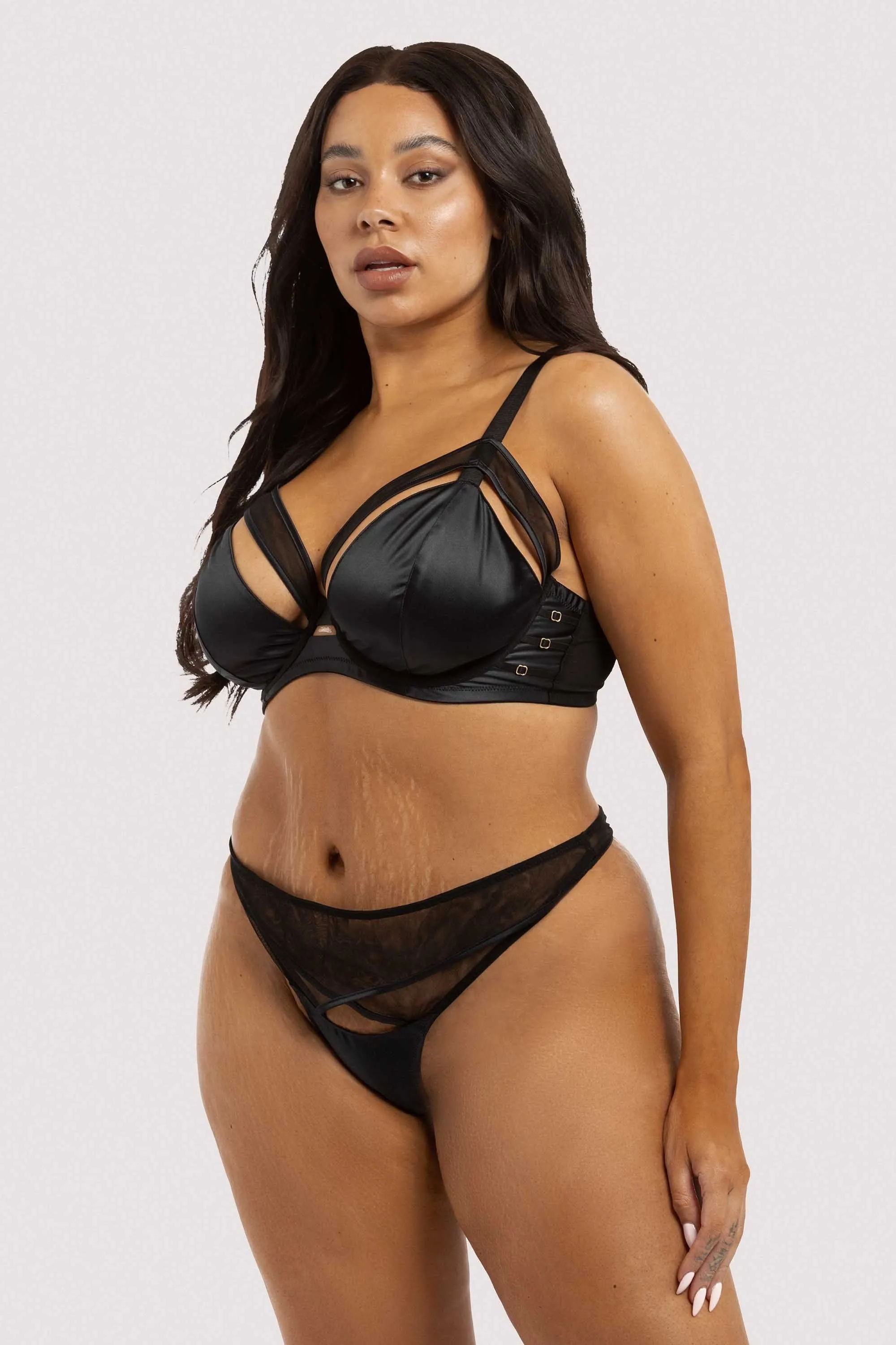 Charlie Black Cut-out Plunge Bra