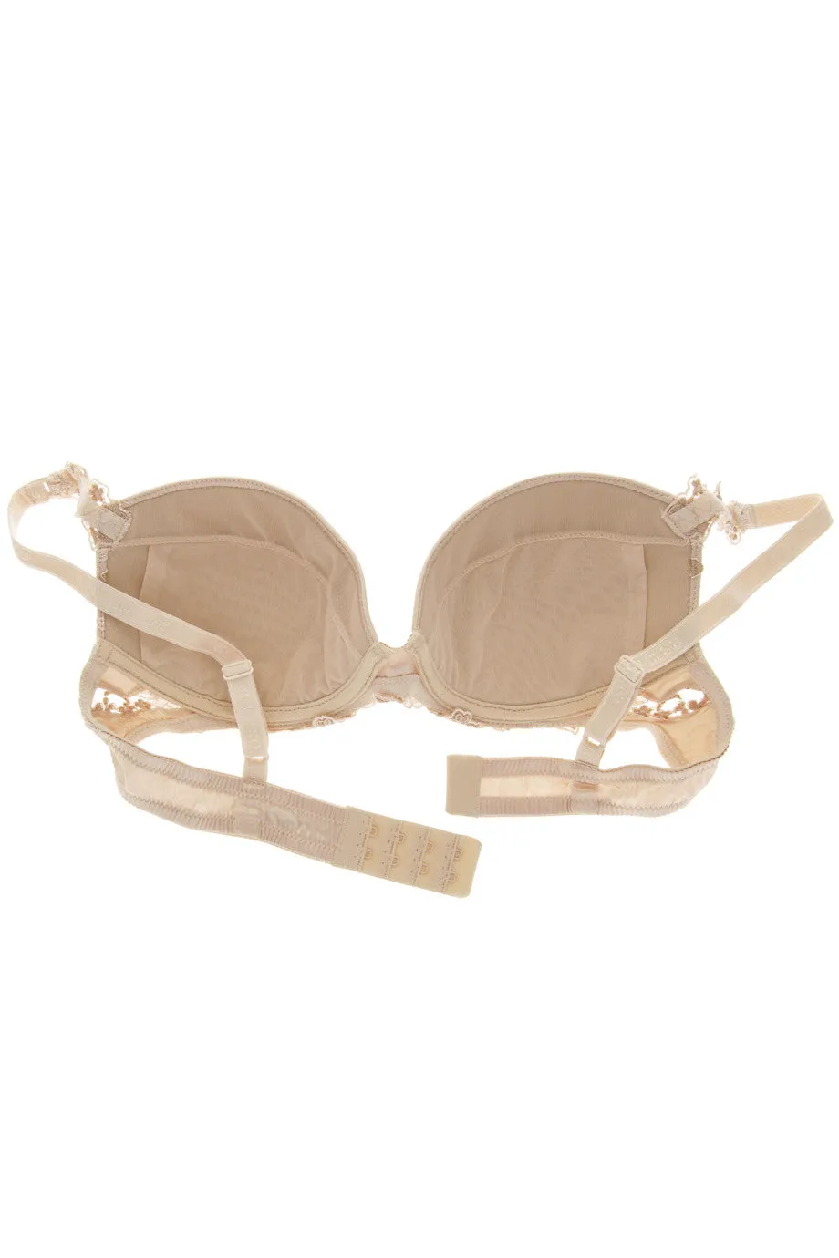 COTTON CLUB IVORY Silk Floral Bra