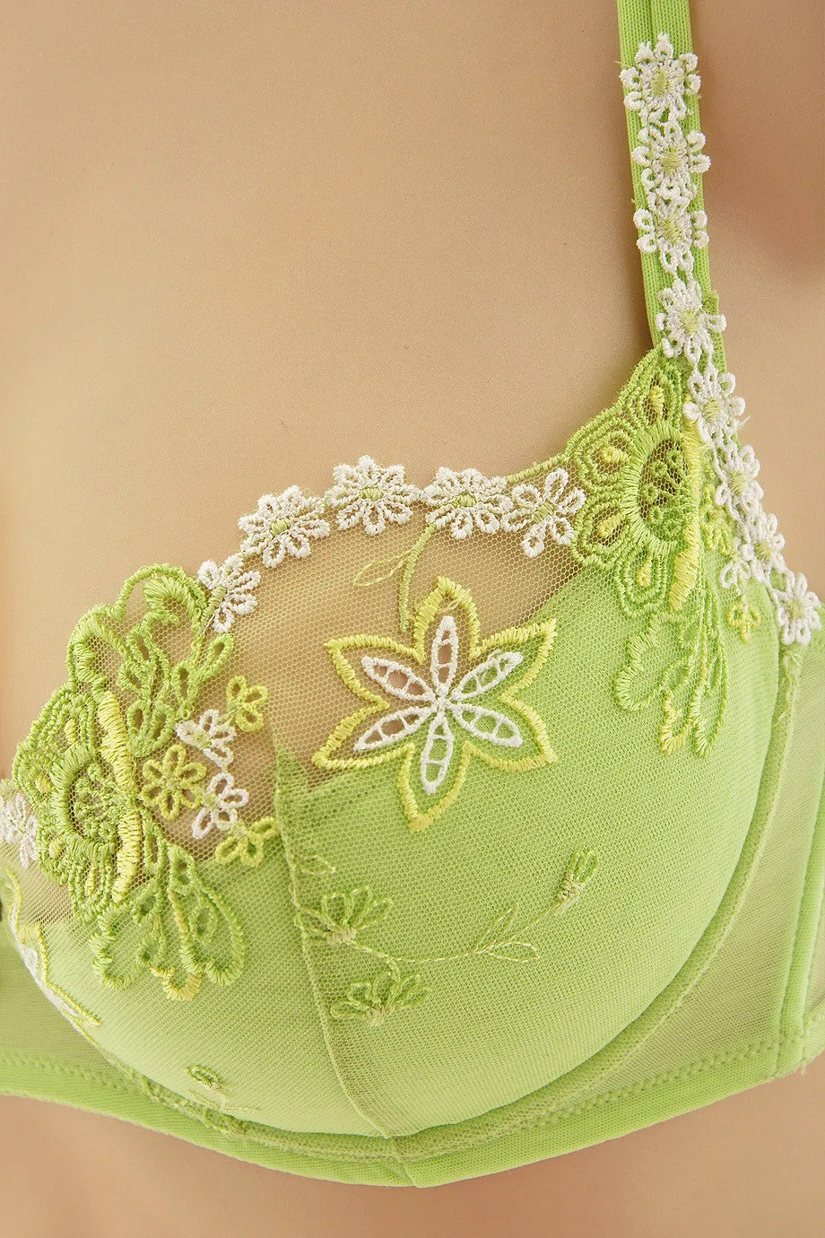 COTTON CLUB SPRING Green Balconette Bra