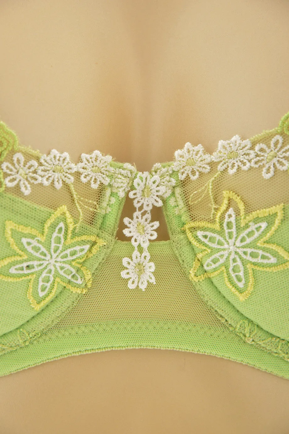 COTTON CLUB SPRING Green Balconette Bra