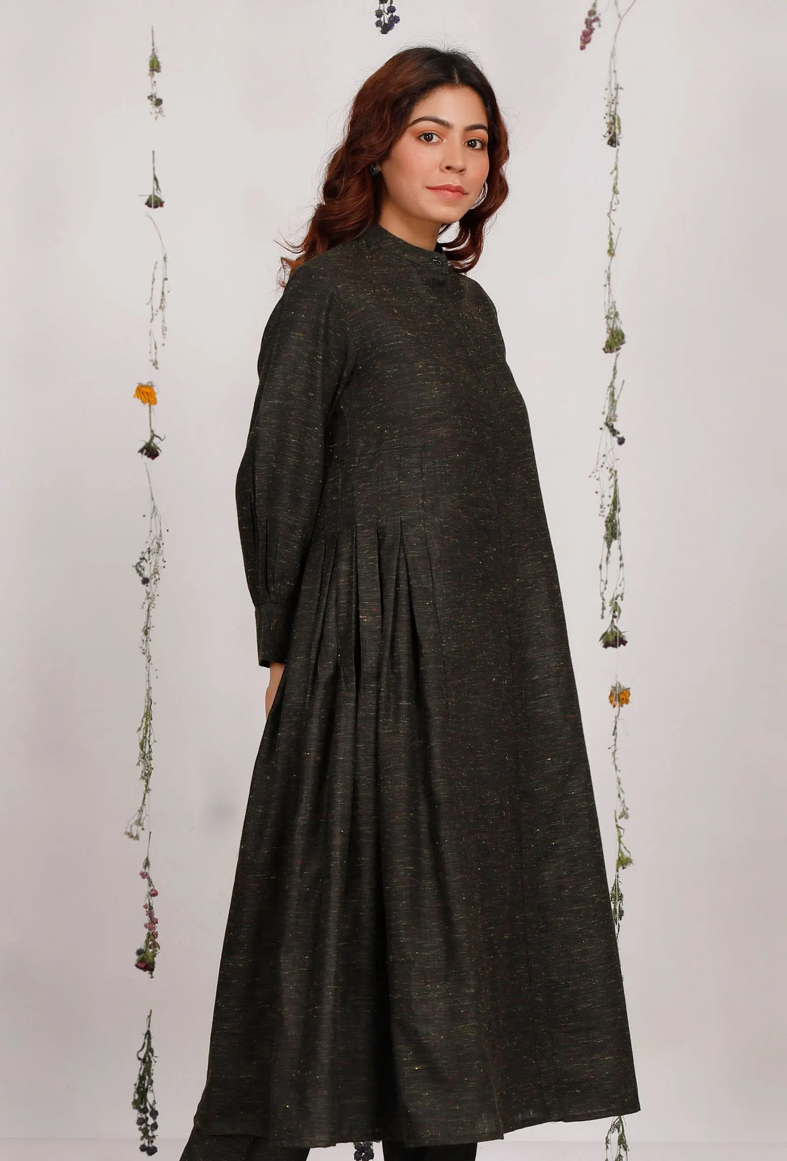 Dark Olive Cotton Khaadi Kurta