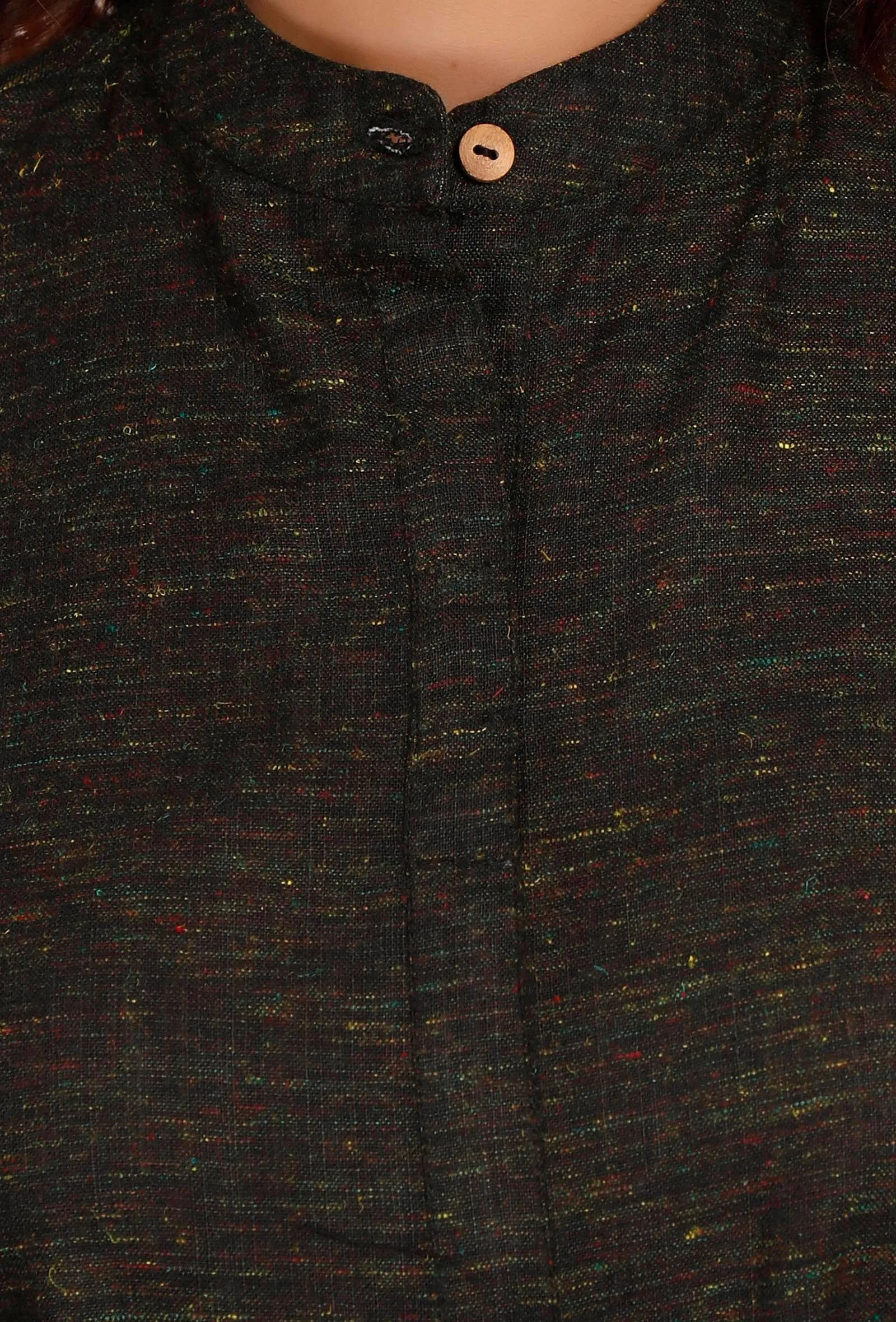 Dark Olive Cotton Khaadi Kurta