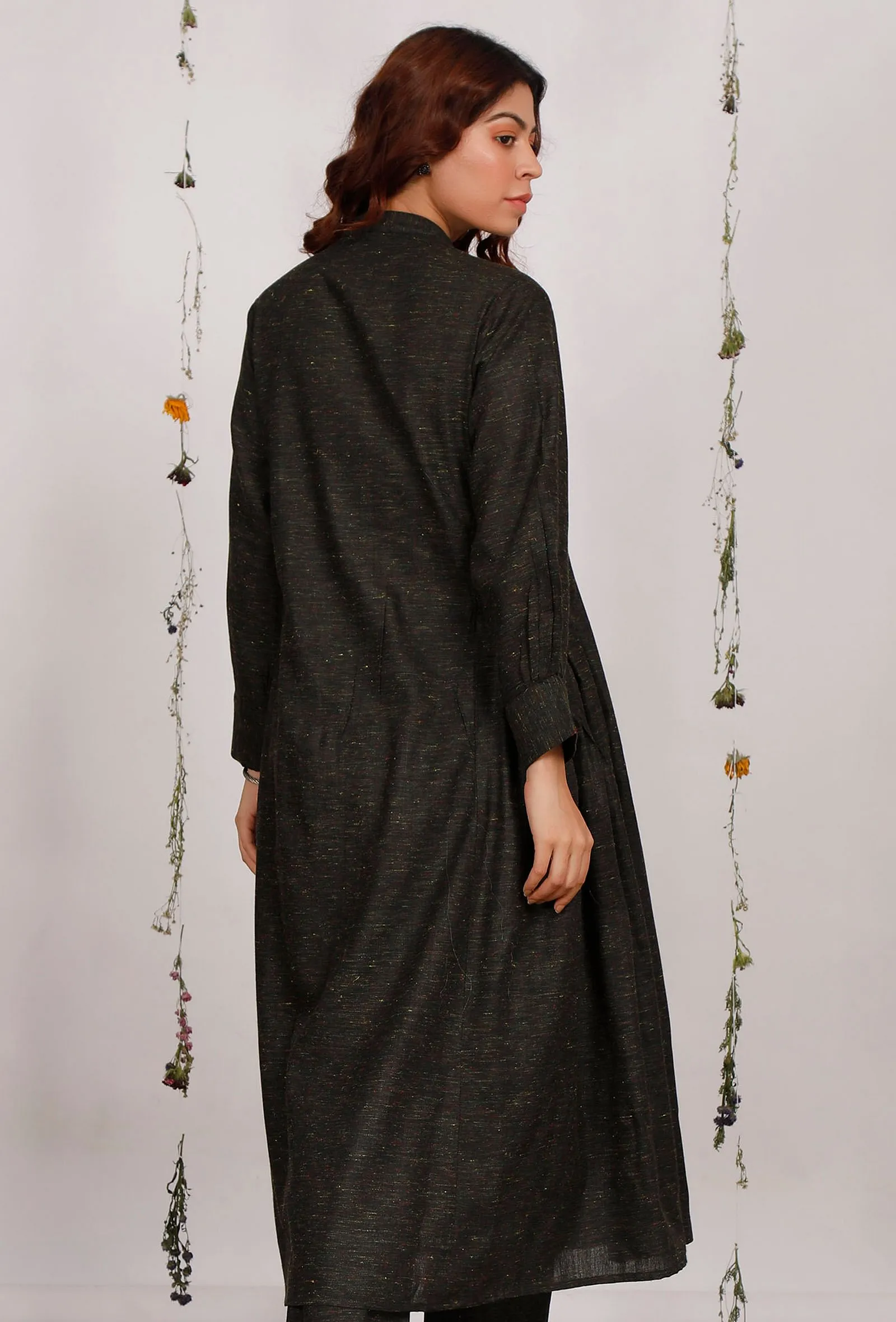 Dark Olive Cotton Khaadi Kurta