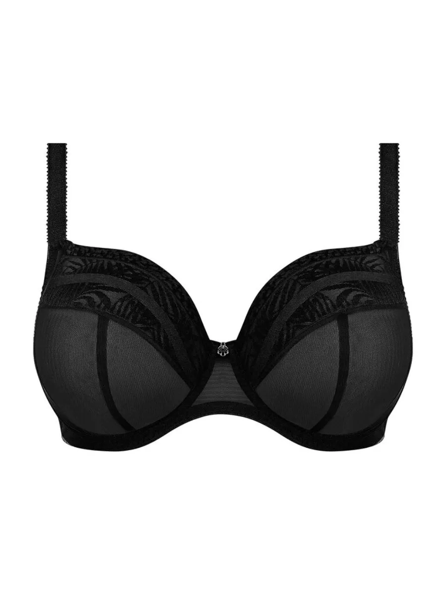 Devote Side Support Plunge Bra - Black