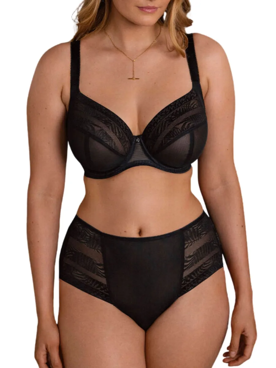 Devote Side Support Plunge Bra - Black