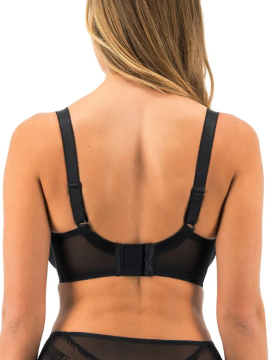 Devote Side Support Plunge Bra - Black