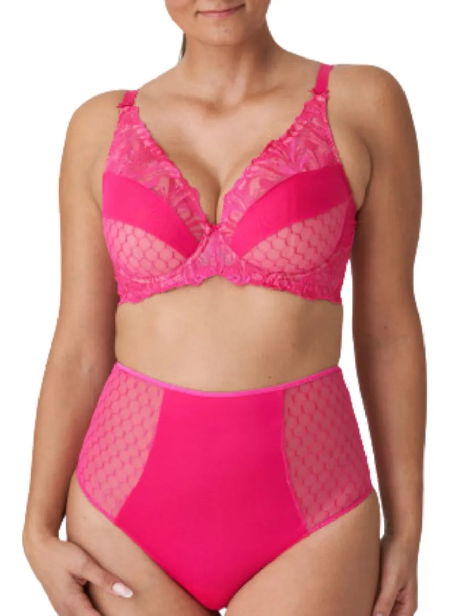 Disah Half Padded Plunge Bra - Electric Pink