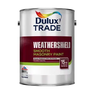 Dulux Trade Weathershield Smooth Masonry Paint 5lt Black