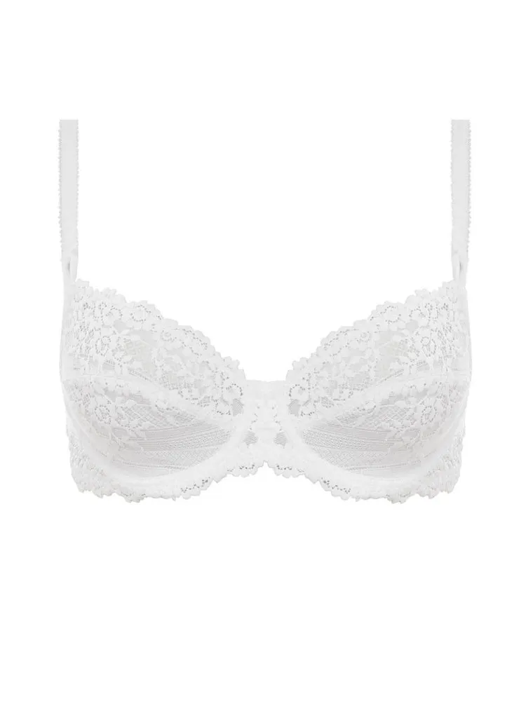 Embrace Lace Underwire Bra - Delicious White