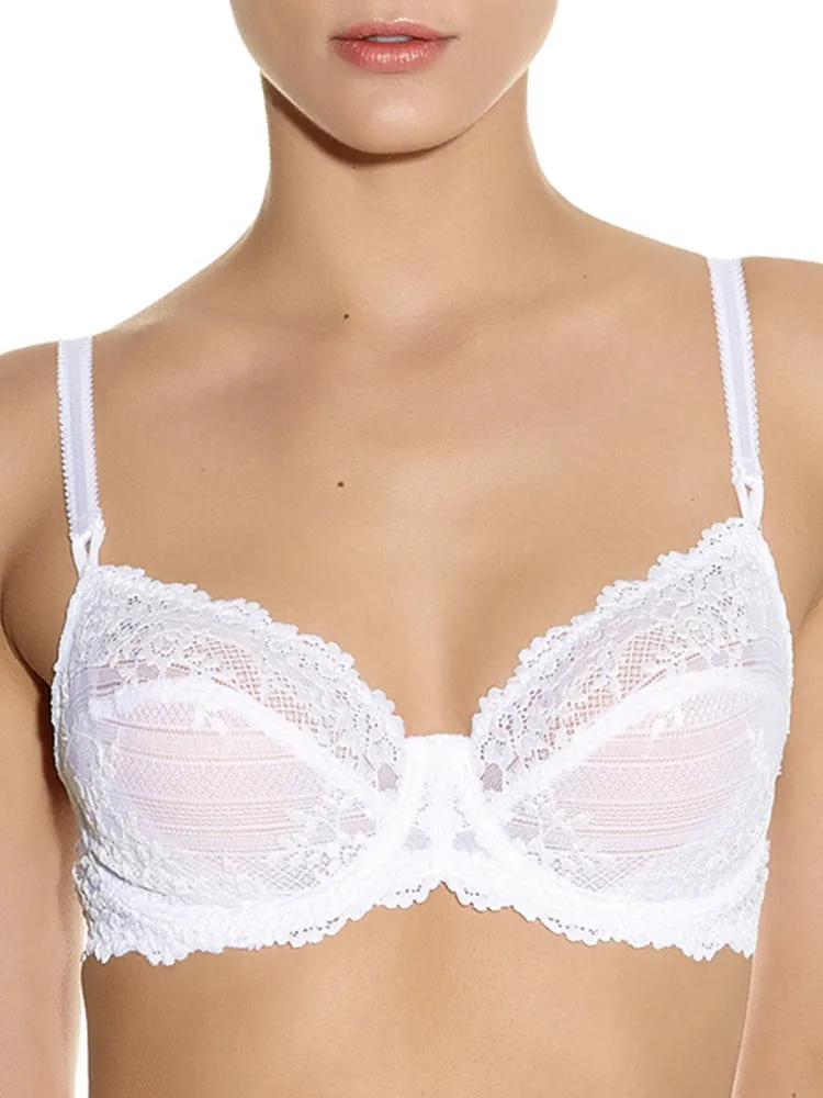 Embrace Lace Underwire Bra - Delicious White