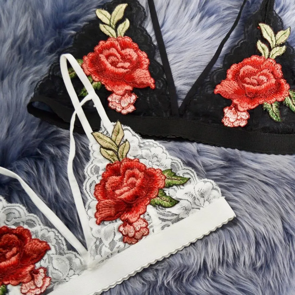 Embroidered Harness Bralette