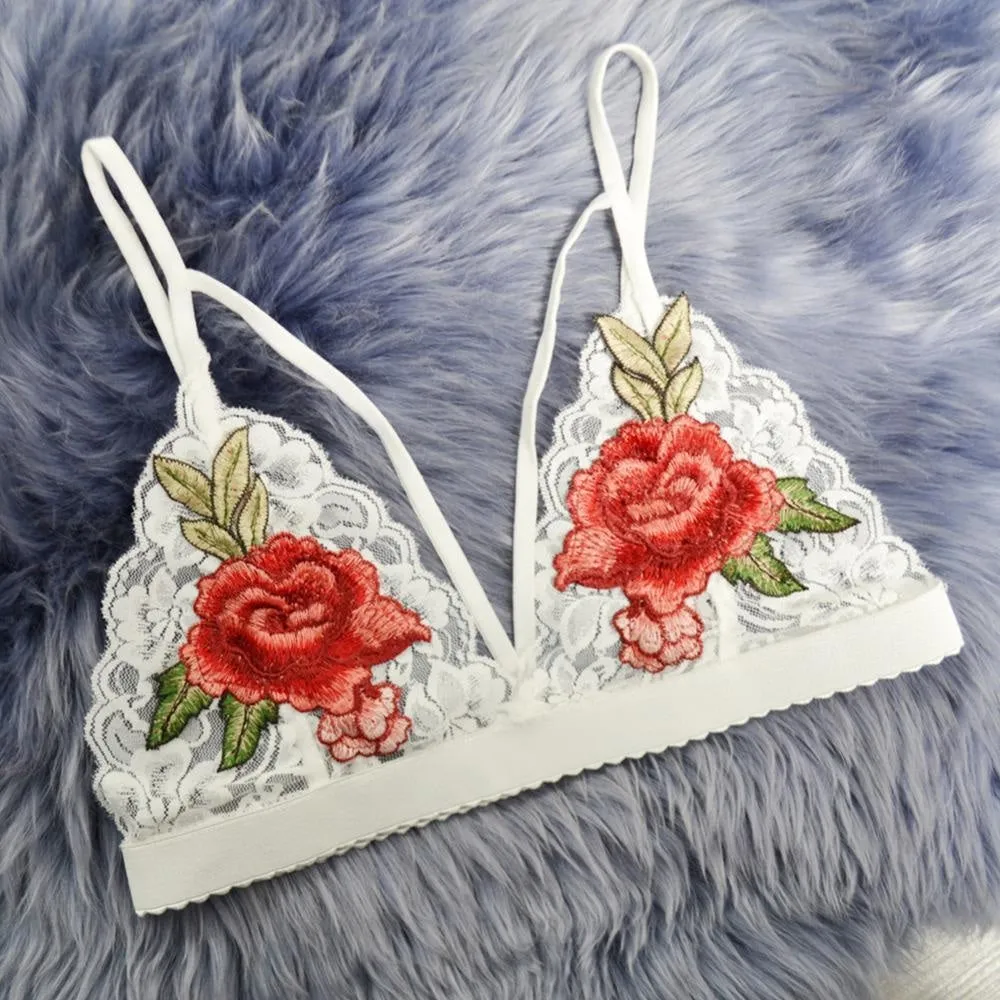 Embroidered Harness Bralette