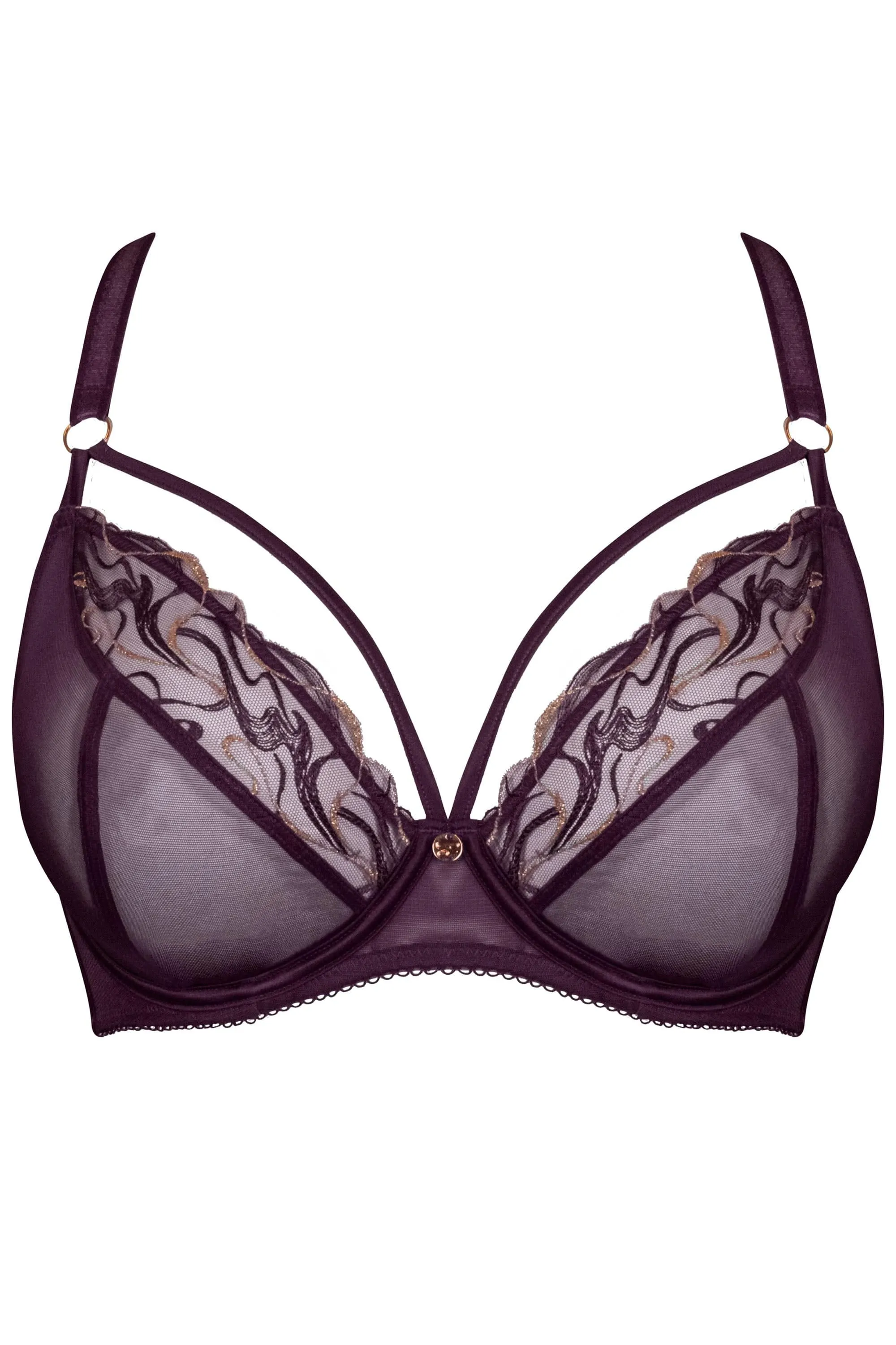 Fascinate Plum Plunge Bra