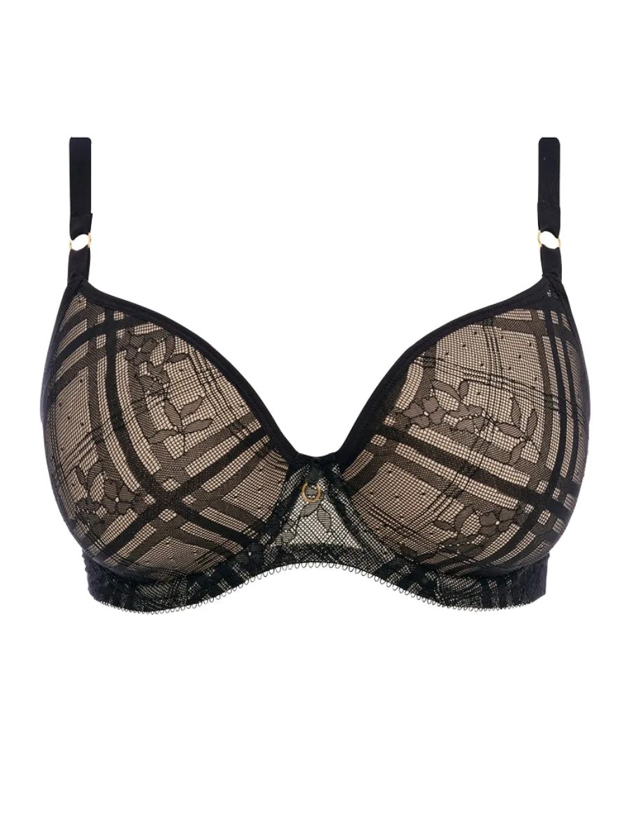 Fatale Moulded Plunge T-Shirt Bra - Noir