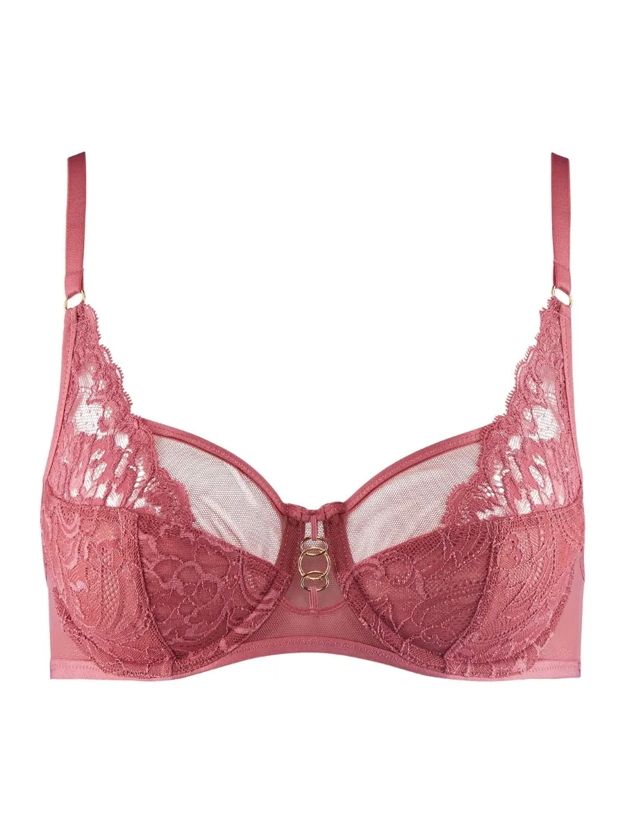 Feeling Myself High Apex Plunge Bra - Rosewood