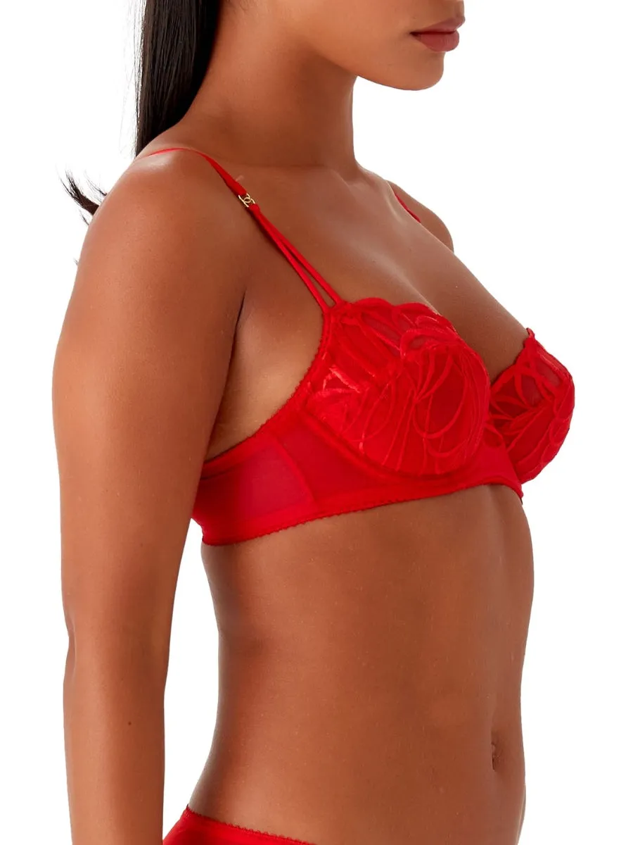 Fiesta Balcony Bra - Fiesta Red