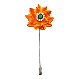 Flower Luxurious Lapel Pin Orange