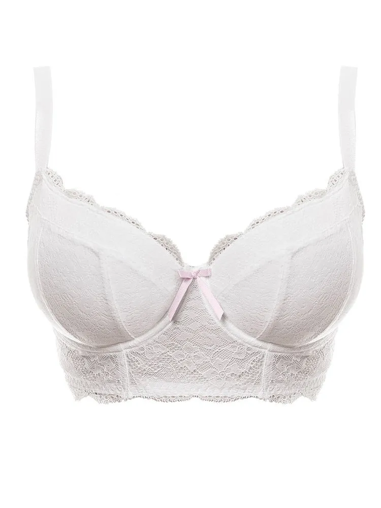 Freya Fancies Longline Plunge Bra - White