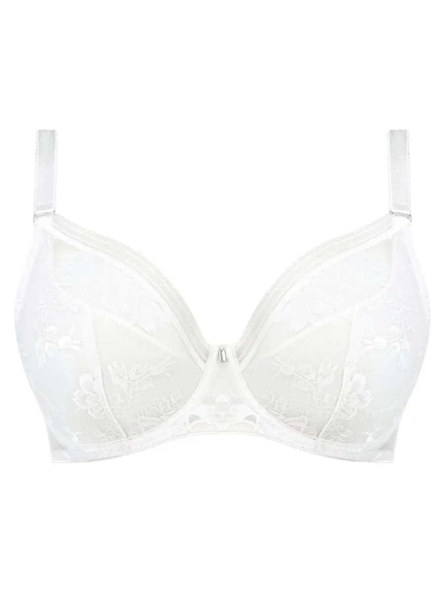 Fusion Lace Plunge Bra - White