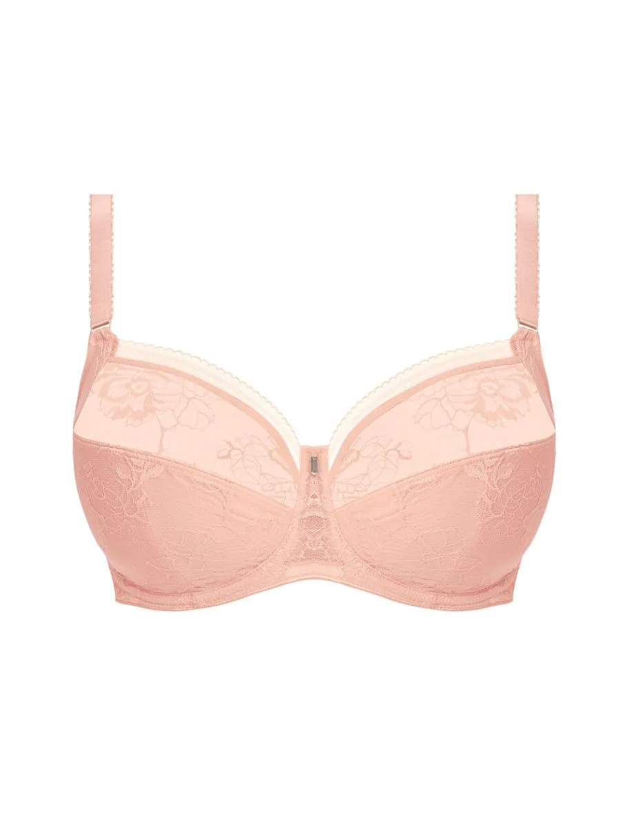 Fusion Lace Side Support Bra - Blush