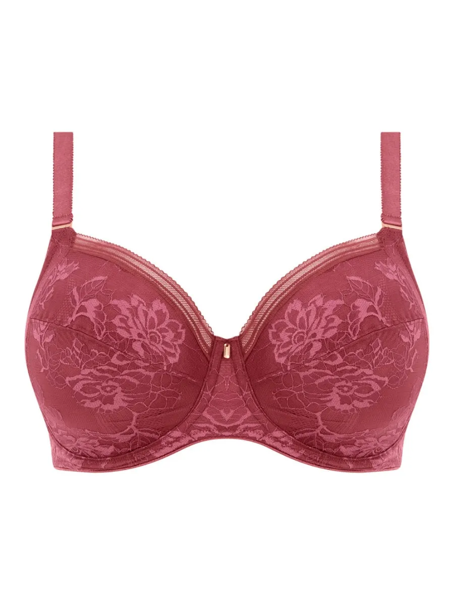 Fusion Lace Side Support Bra - Rosewood