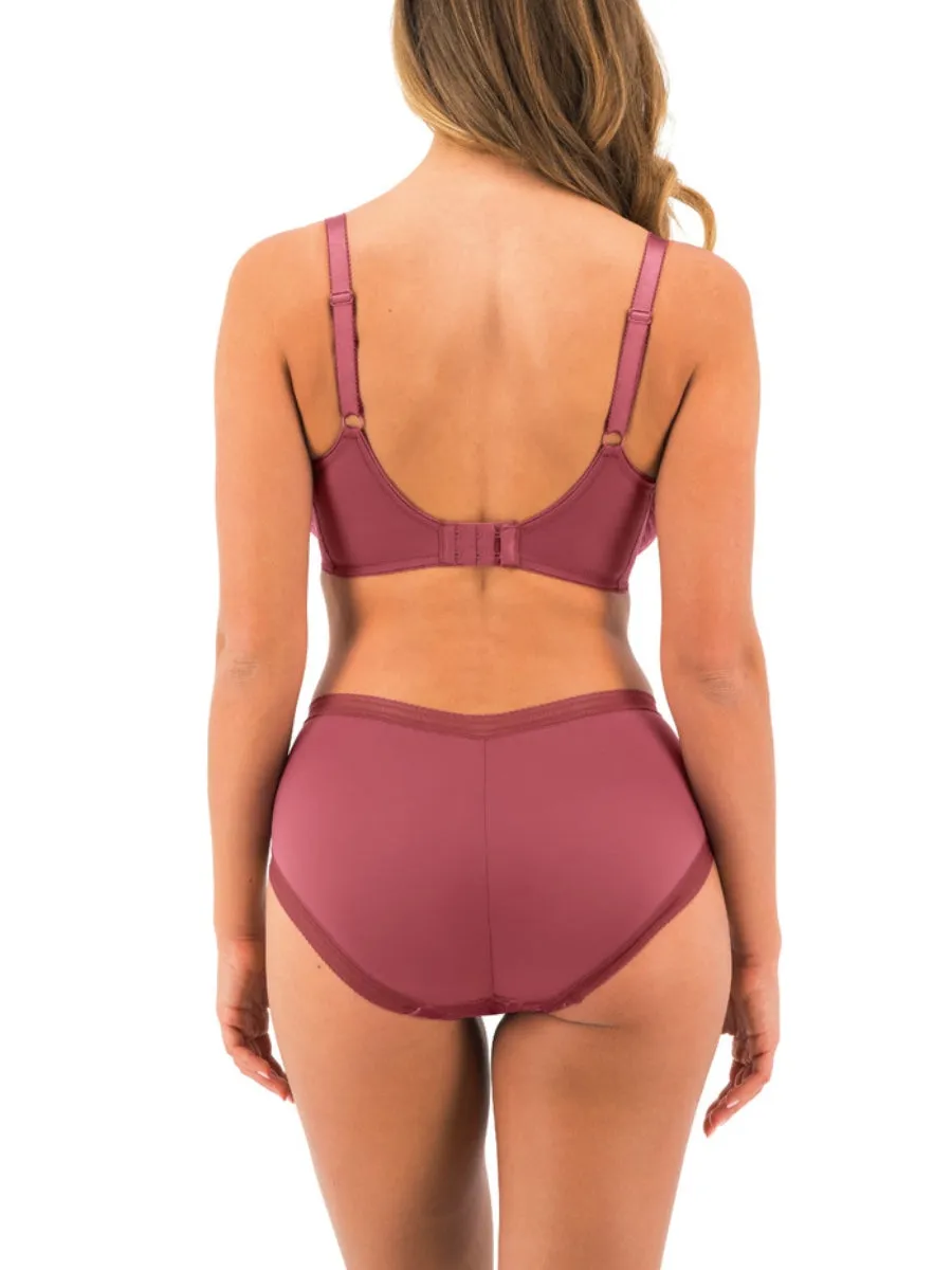 Fusion Lace Side Support Bra - Rosewood