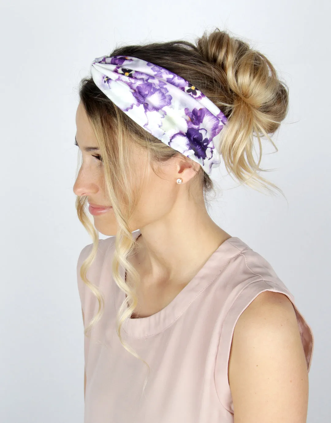 Giverny Pansy - Classic Twist Headwrap