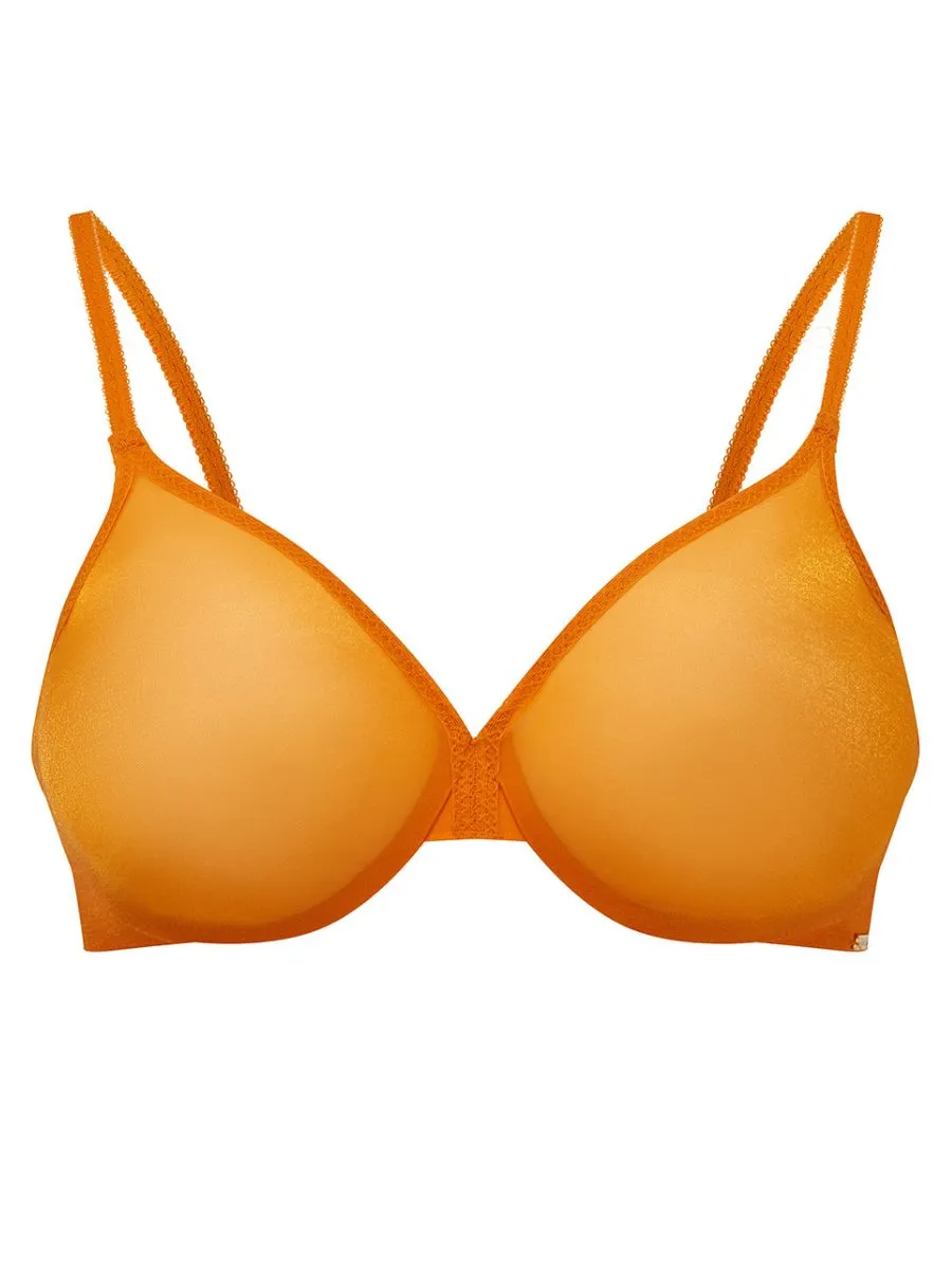 Glossies Sheer Moulded Bra - Mango Sorbet