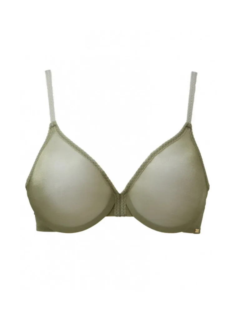 Glossies Sheer Moulded Bra - Sage