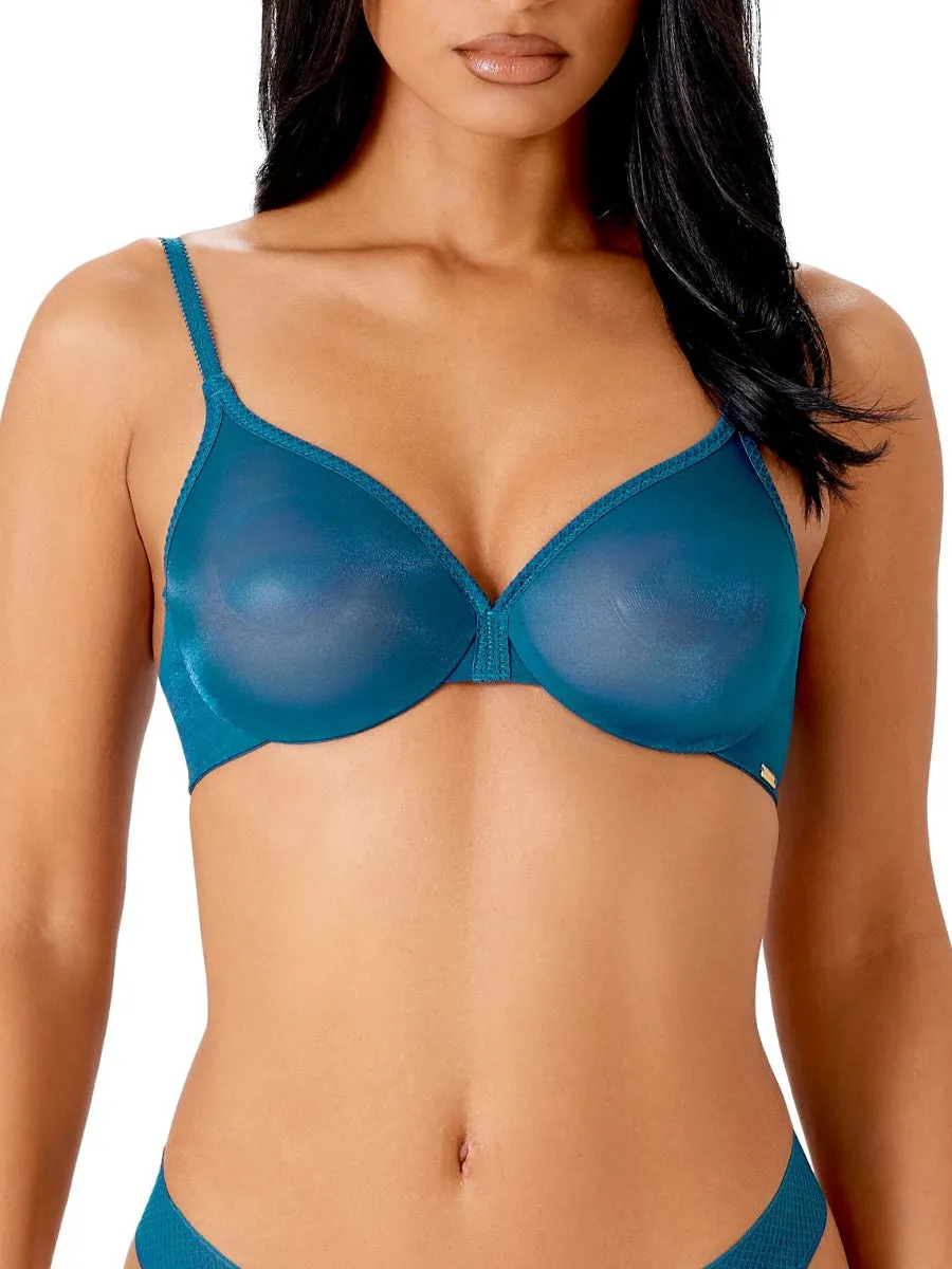 Glossies Sheer Moulded Bra - Teal