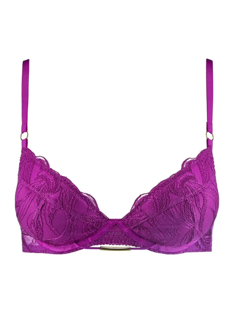 Into The Groove Moulded Push-Up Bra - Pink Karma