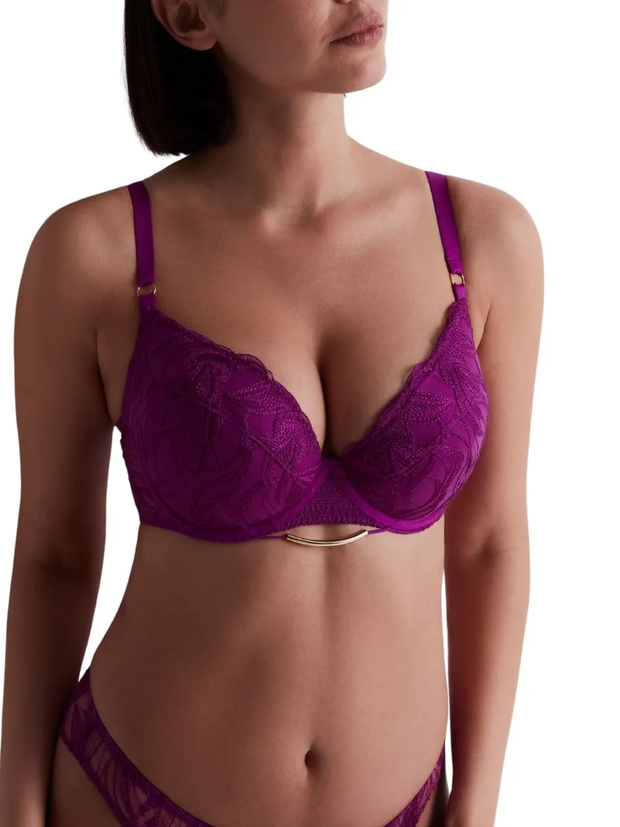 Into The Groove Moulded Push-Up Bra - Pink Karma