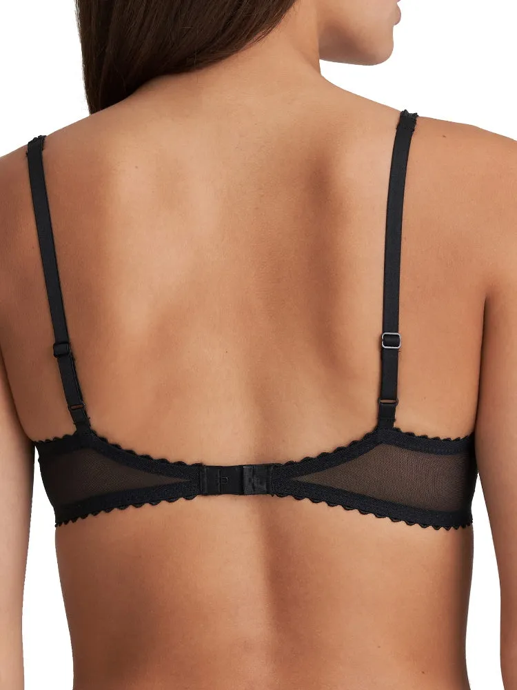 Jane Horizontal Seam Balcony Bra - Black