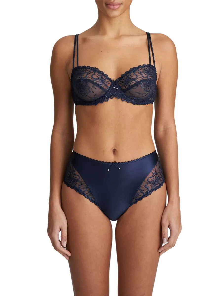 Jane Horizontal Seam Balcony Bra - Velvet Blue