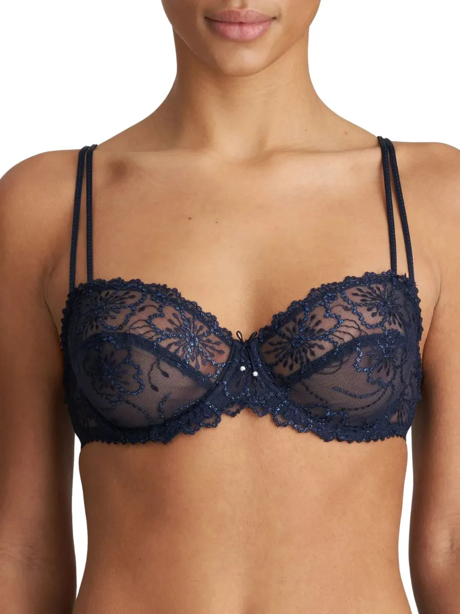 Jane Horizontal Seam Balcony Bra - Velvet Blue